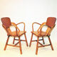 Pair of birch arm chairs by Per Aaslid Norway 1950s