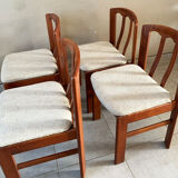 Set of 4 Danish chairs, 60s teak