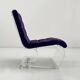 Fauteuil Space Age en plexiglas avec coussin mauve, 1970