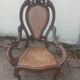 Fauteuil ancien en bois sculpté style Louis XV ou Rocaille
