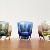 Coloured Space Age shot glasses by Gral, mid-century German, 1960s, set of 5.
