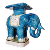 Porte-plante table d'appoint éléphant céramique vintage années