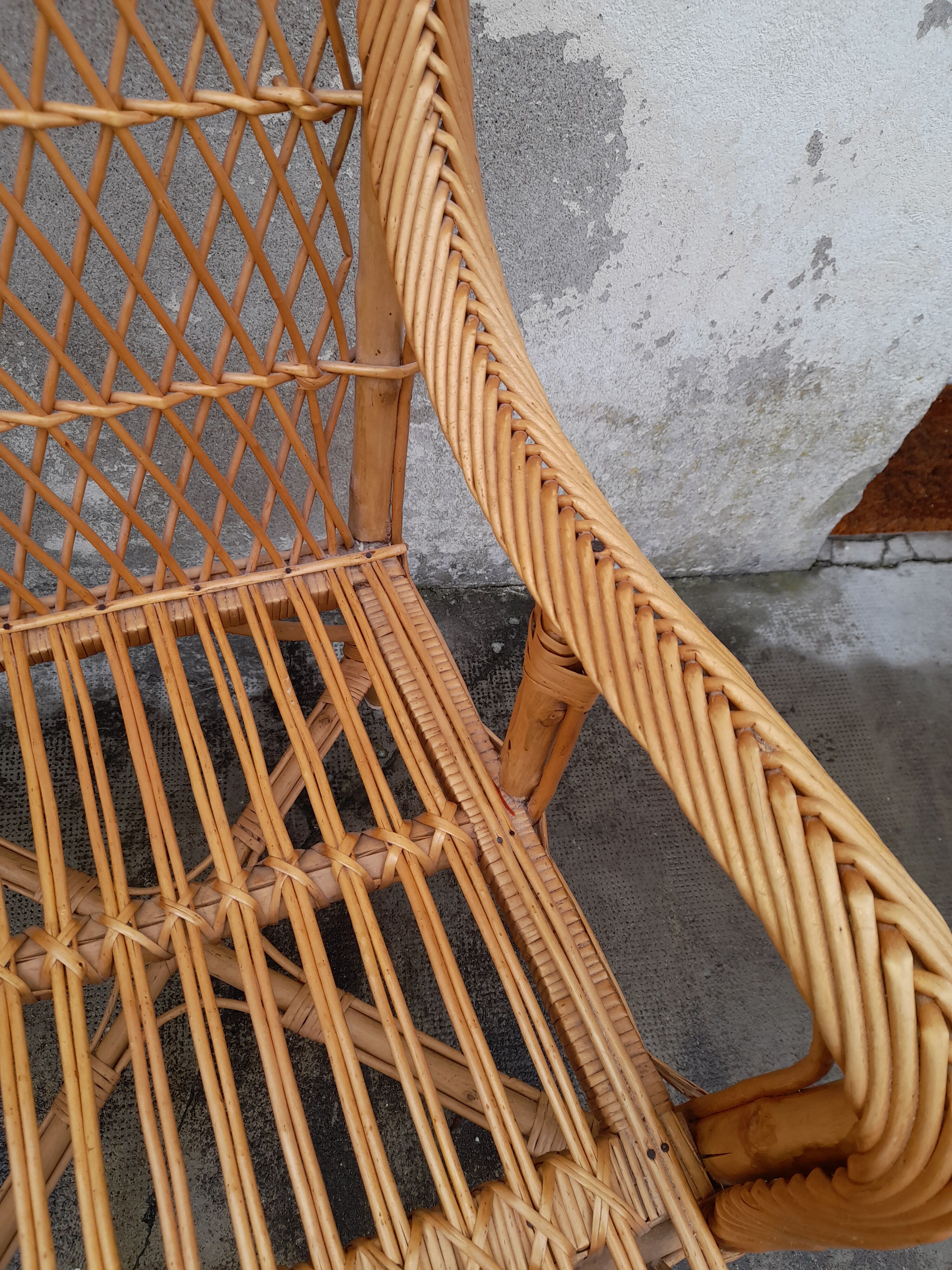Rattan armchair from the 1950s