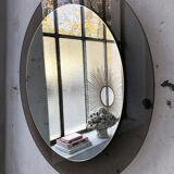 Smoked round design mirror Veca Italy
