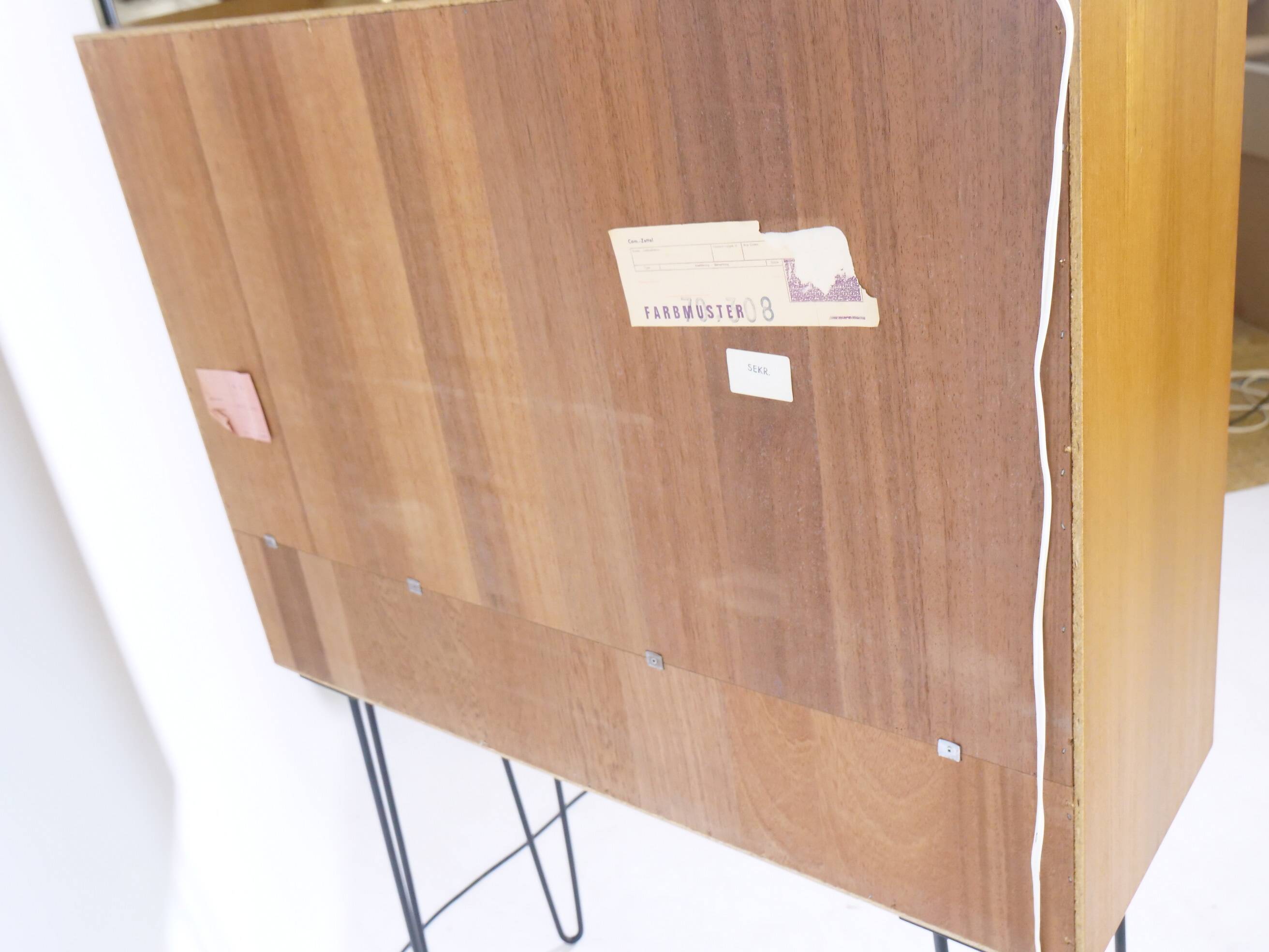 Teak secretary highboard from WK Möbel, 1960s