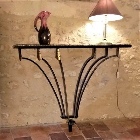 Forged iron console