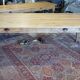 Table de ferme 230 x100 ,chêne clair patiné,