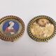 Pair of old Frames Photos / miniature portraits. Cloisonné enamels