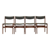 Set of four teak chairs, Danish design, 1970s, made in Denmark