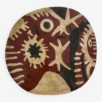 20th century Tribal wood panel painting