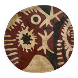 Tableau panneau bois Tribal XXe