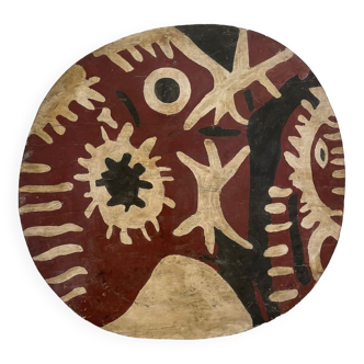 20th century Tribal wood panel painting