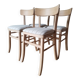 Chaises bistrot rayures beiges