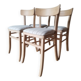 Chaises bistrot rayures beiges