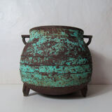 Old cast-iron cauldron