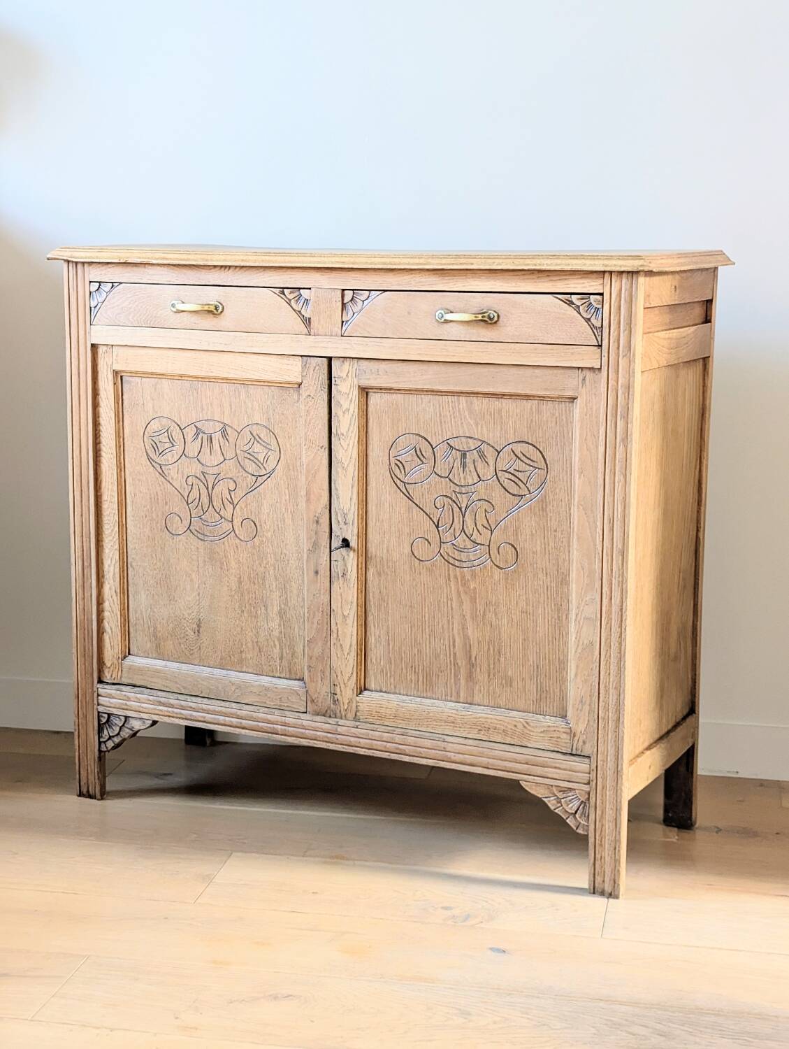Parisian Art Deco sideboard in renovated oak