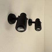 Pair of vintage Zodiac wall lights by Jacques Biny, matte black, France 1960s