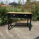 Wood and black desk