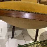 Antique armchair, Voltaire, styled swan neck restoration