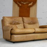 Leather sofa, Albany model, late 70's, Roset edition