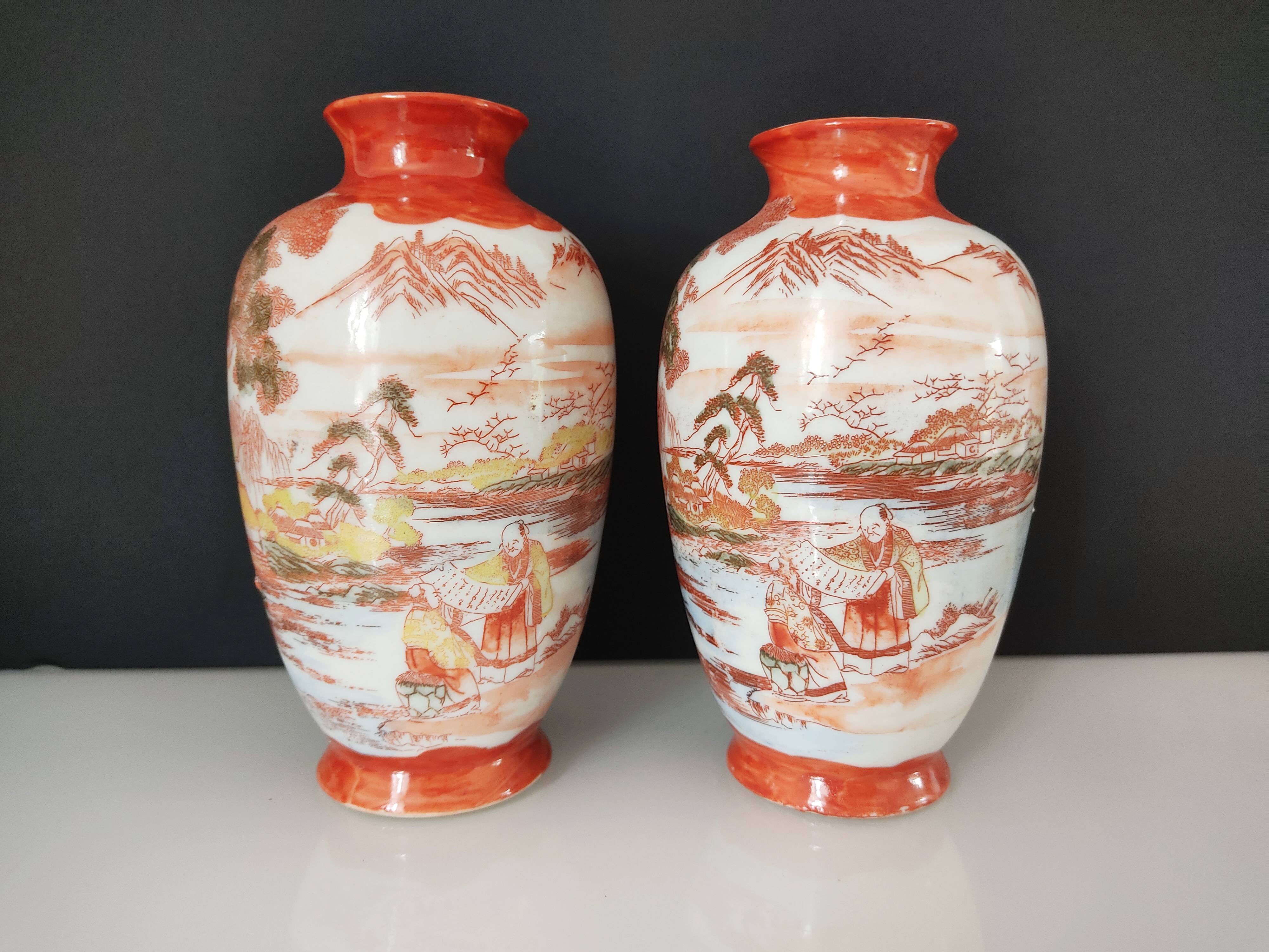 Pair of japanese porcelain vases