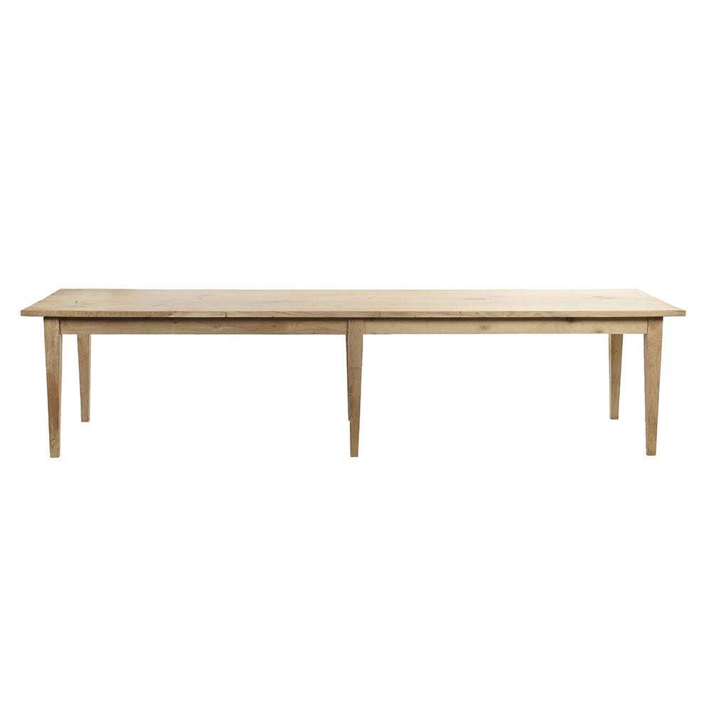 Large raw wood table