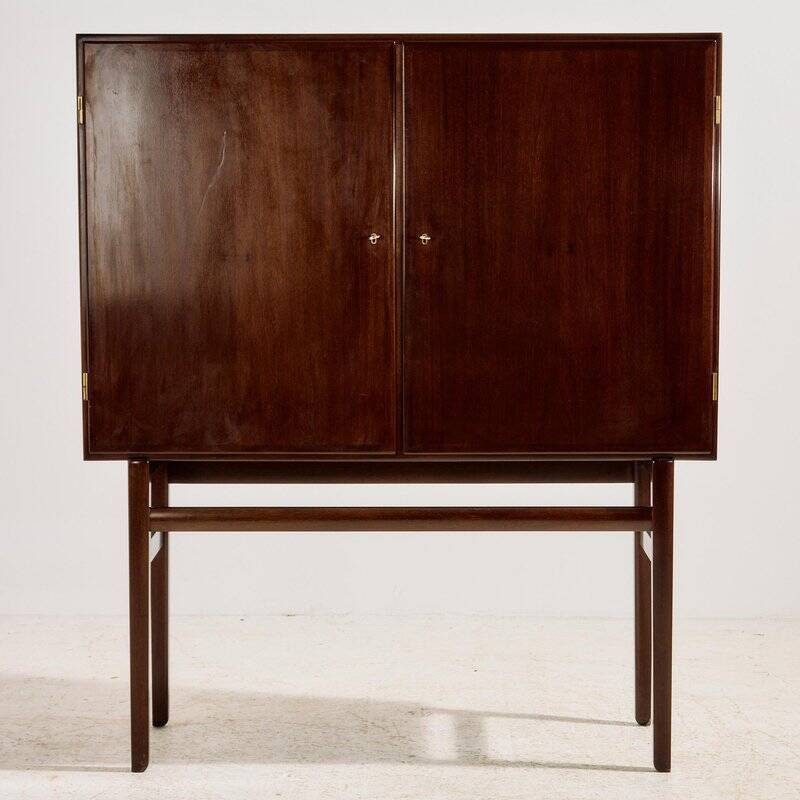 Ensemble de salle à manger Rungstedlund en acajou par Ole Wanscher pour Poul Jeppesen Møbelfabrik, années 1960, ensemble de 8.
