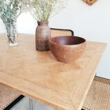 Natural wood table
