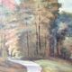 Antique painting of a forest landscape signed S.Gautier