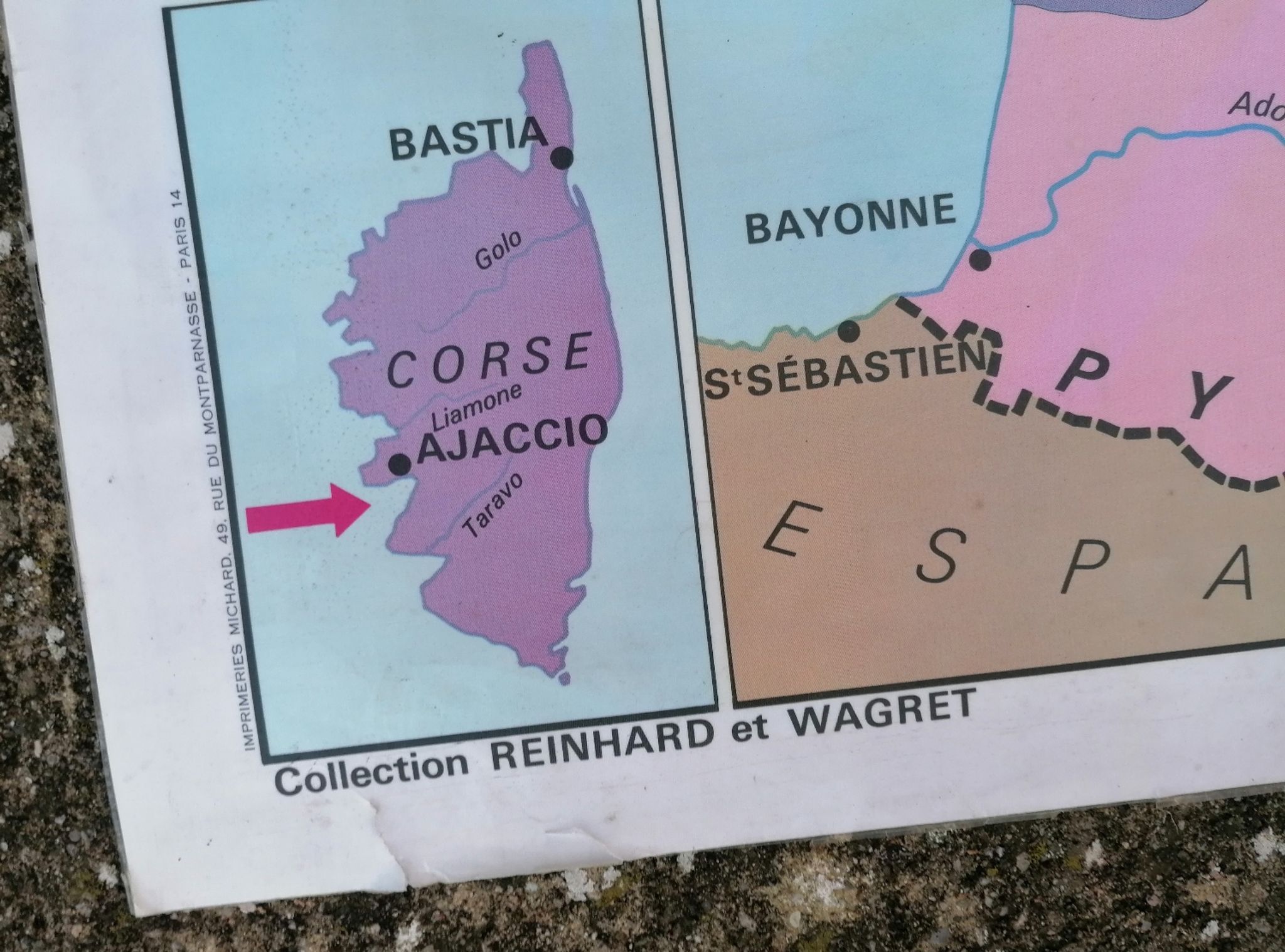Old historical map Armand Colin The revolutionary France-Paris during the Revolution