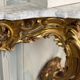 Louis XV style console in carved and gilded wood, circa 1880.