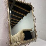 Miroir en or vintage avec cadre orné