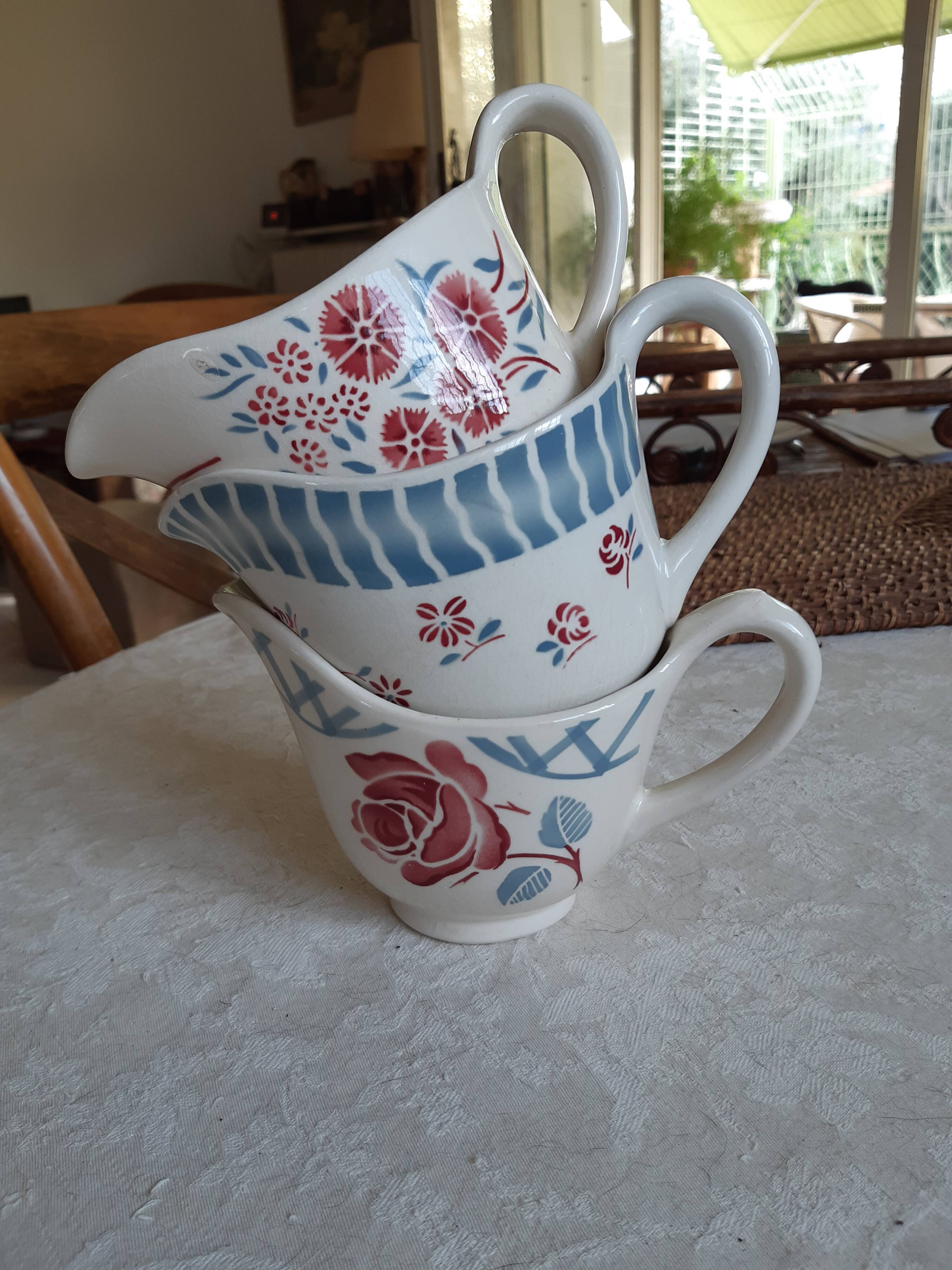 Lot de 3 saucières anciennes