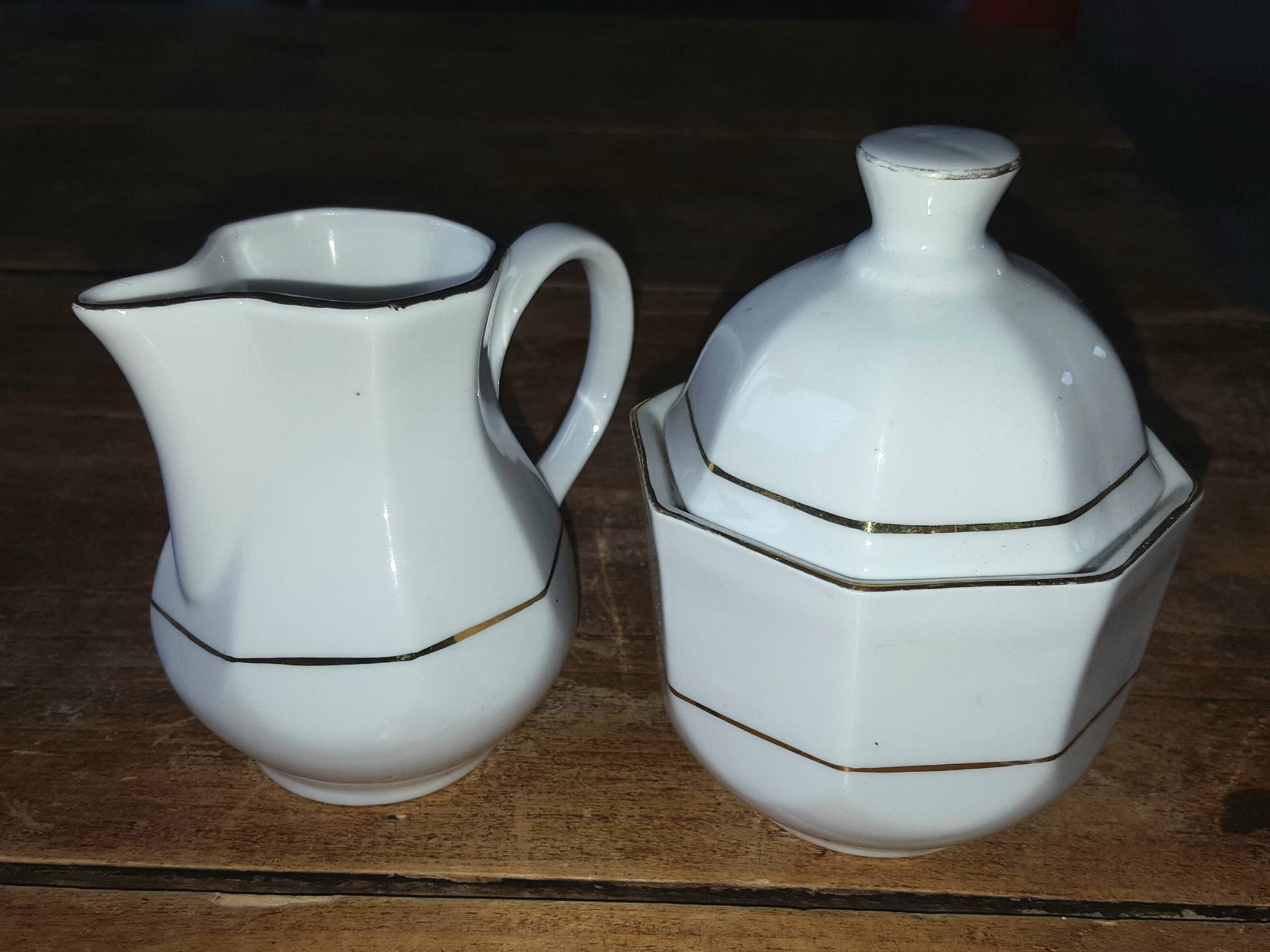 Ensemble crémier et sucrier Zajecar Yugoslavia vintage