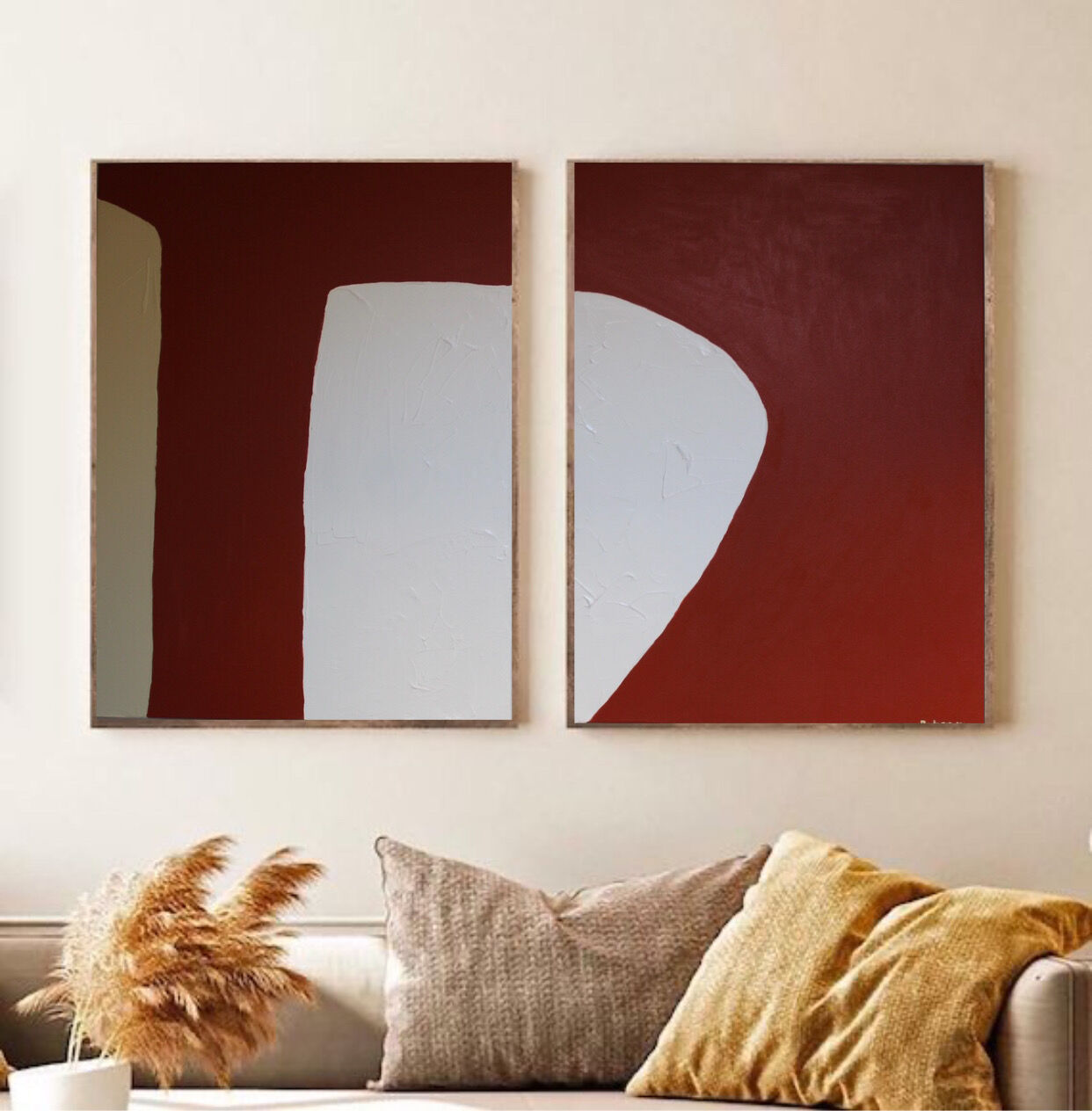 Set of two rusty canvases