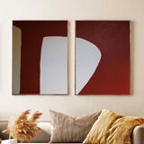 Set of two rusty canvases