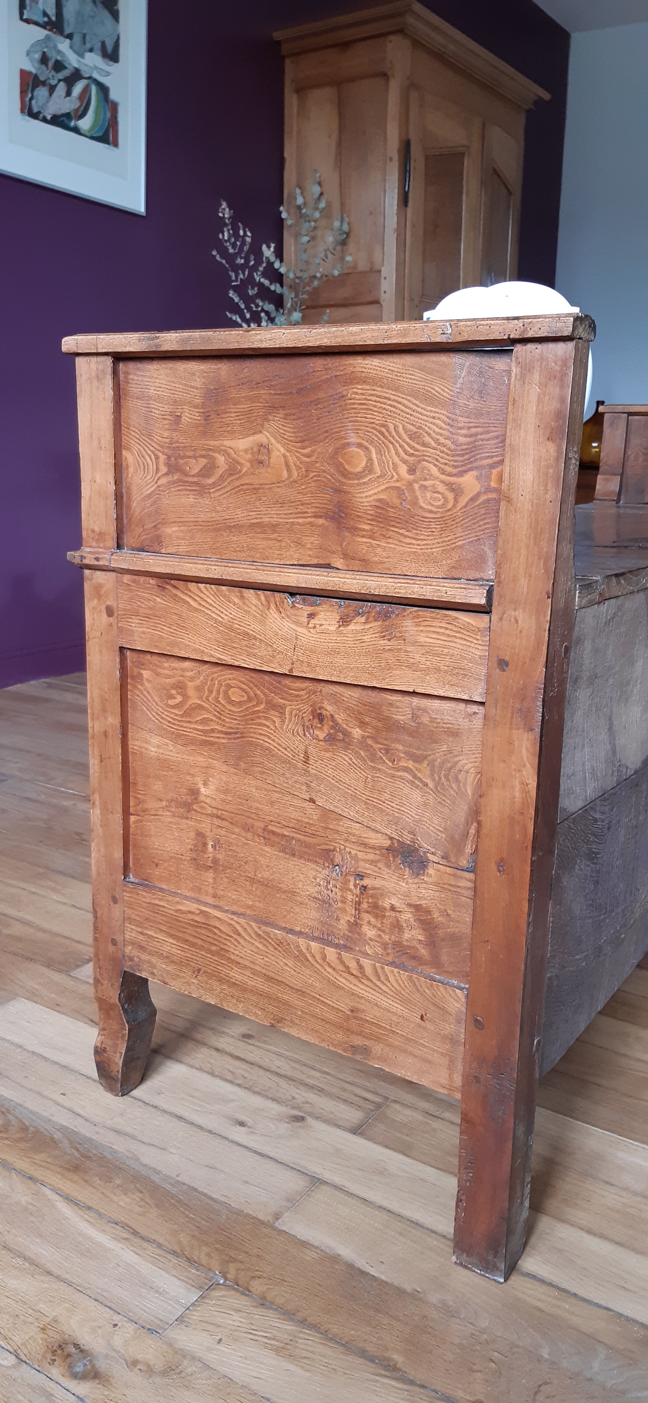 Paire de banc-coffre ou marche bancs début XIXème