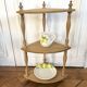Raw wood corner shelf