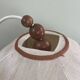 Suspension vintage perles en bois
