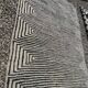 Handwoven natural wool rug 3/4 m