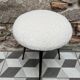 Tabouret tripode métal assise bouclette neuve