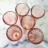 6 glasses vintage champagne flutes