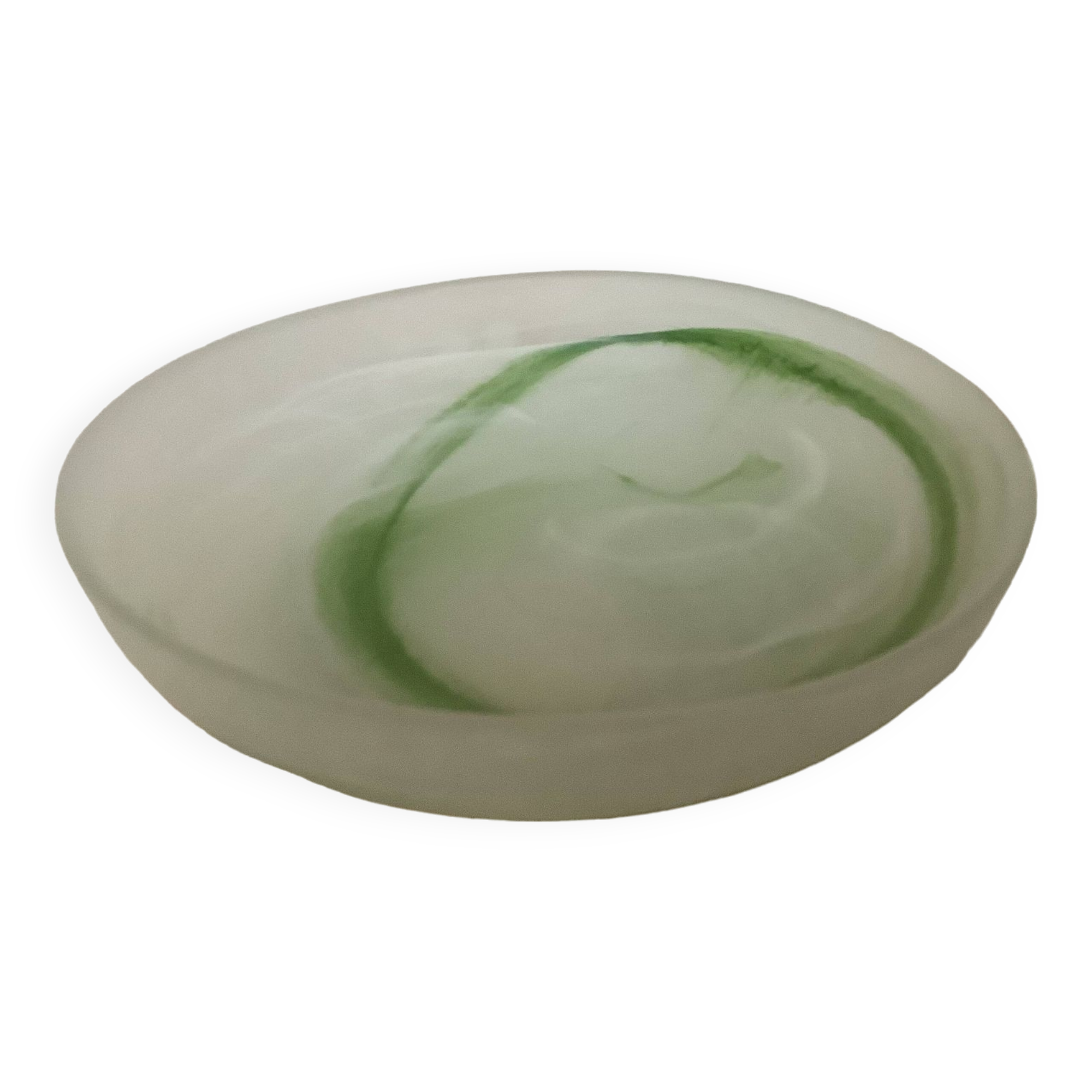 Green glass paste empty pocket ashtray E