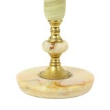 Pied de lampe classique en onyx, marbre et laiton, années 60