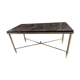 Table low neo - classical marble gold metal legs on the top. 1970