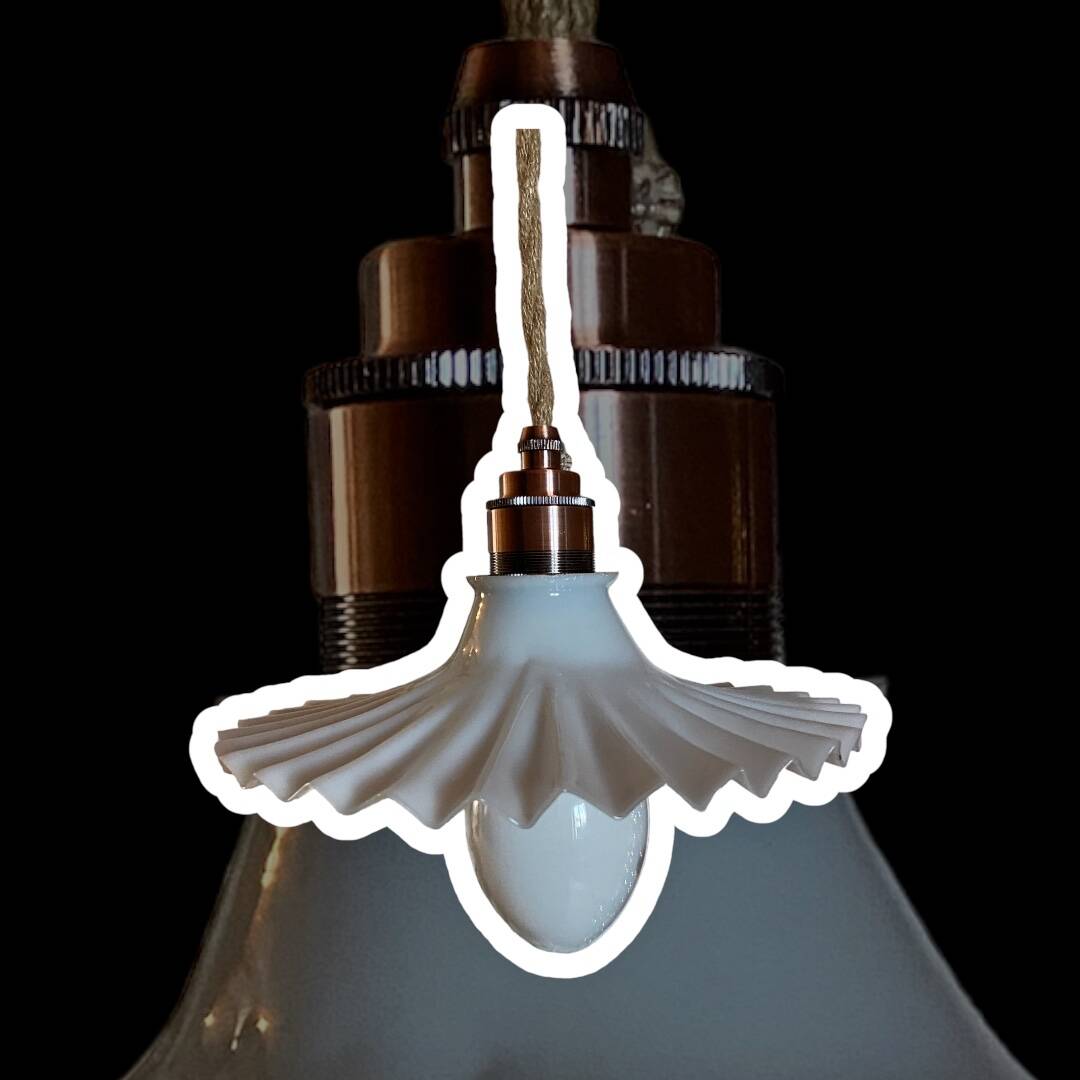 Upcycled vintage pendant light
