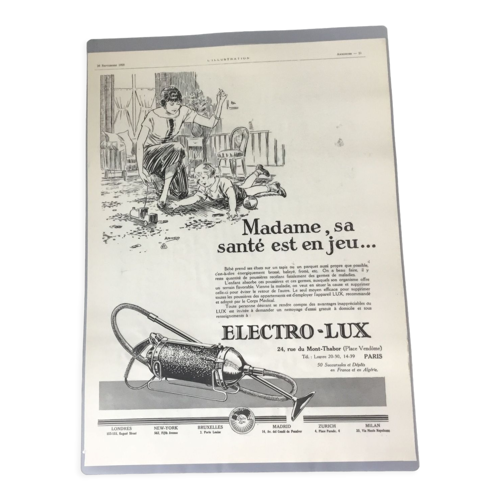 Publicité vintage à encadrer electrolux
