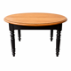 Vintage Solid Wood Extendable Dining Table – Round Drop Leaf Table