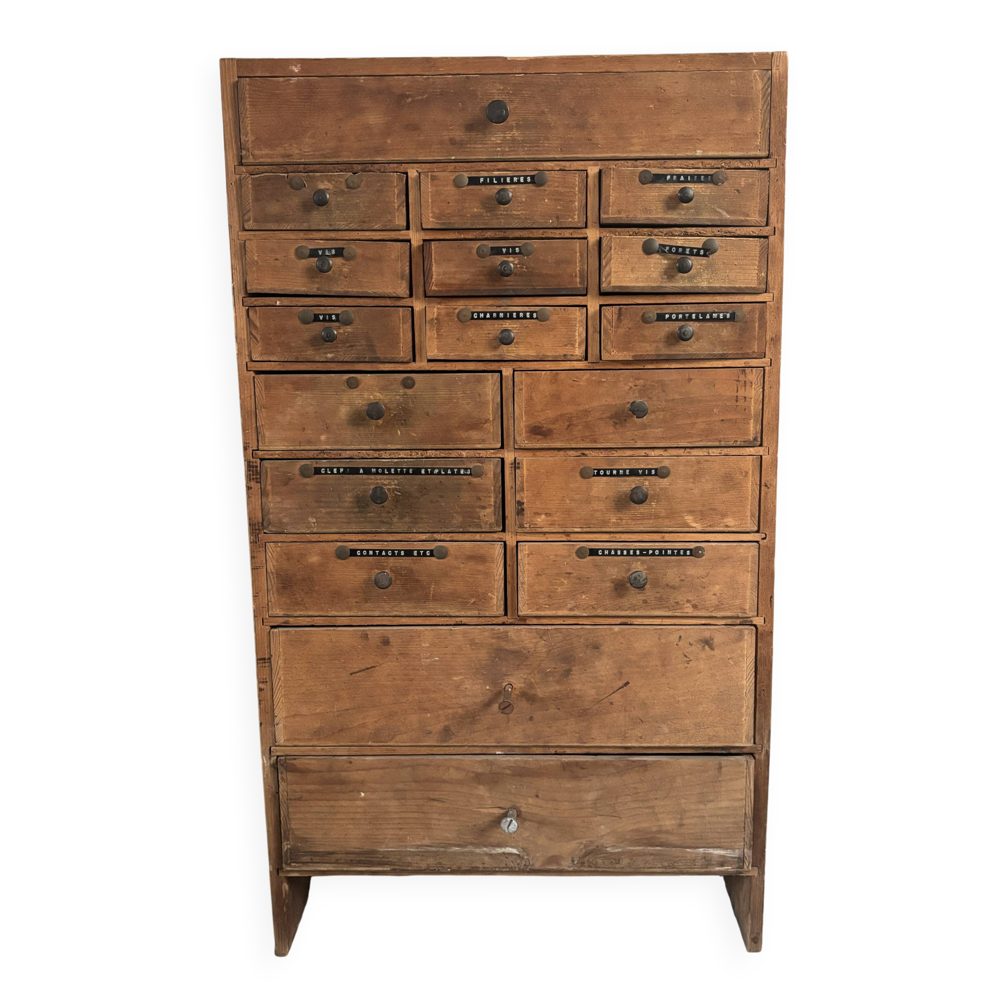 Small vintage workshop furniture from the 1960s.