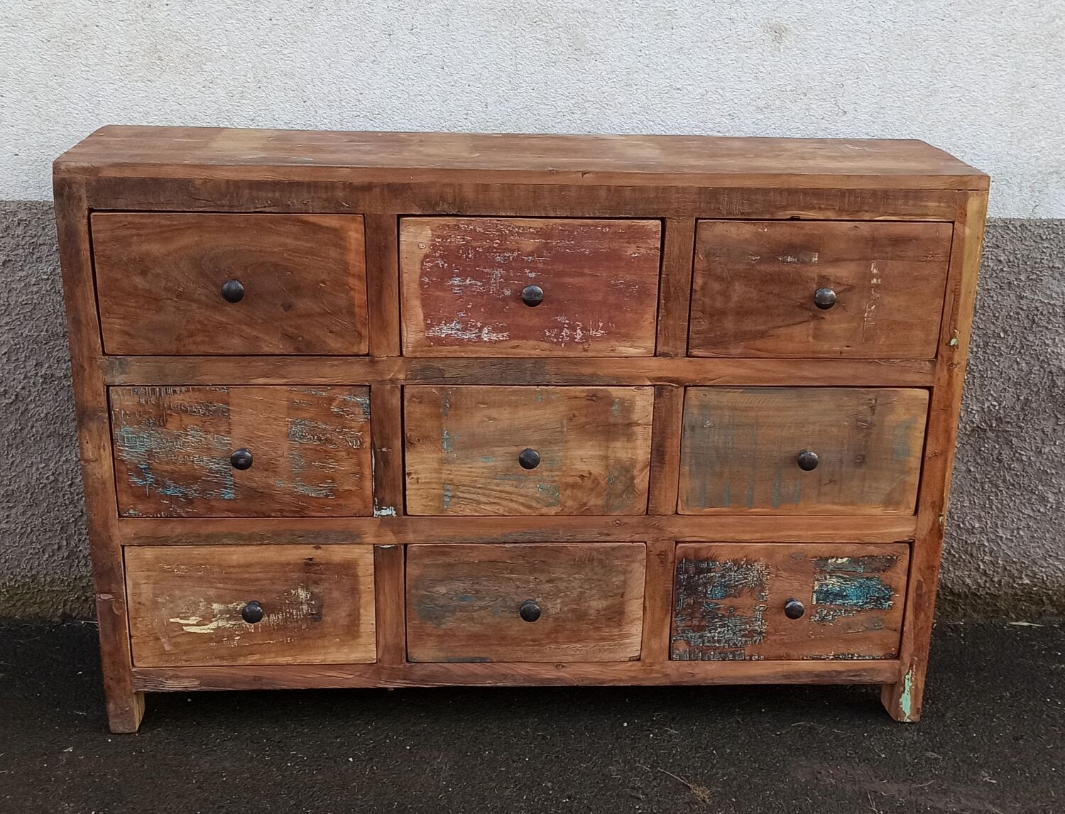 Wooden chest of drawers 9 drawers